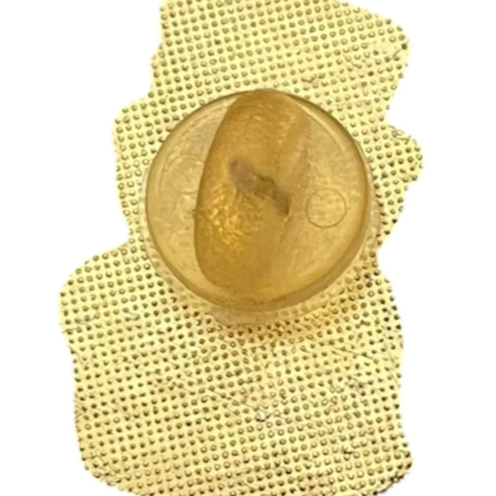 Vintage Gold Tone‎ Enamel Happy Snowman Christmas Tie Lapel Pin Festive Holiday